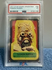 1977 Star Wars Argentina Stani #88 Tusken Raider PSA 1 Second Rarest Card In Set