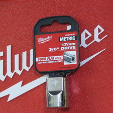 Milwaukee 17mm  CHROME VANADIUM SOCKET  3/8" SQUARE DRIVE   ANTI ROLL