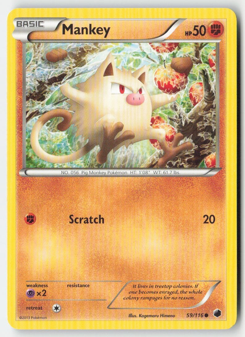 Mankey 59/116 Common MP Regular - Plasma Freeze