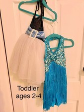 Toddler dance dresses, set of 2, ages 2-4, halloween costume, recital