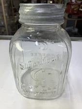 Vintage SilverMoon Silver Moon glass coffee jar