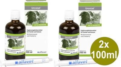 Alfavet Urostat 2x 100ml Flasche Hund Katze mit D-Mannose (247,50 EUR/l)