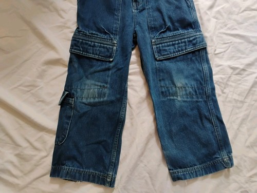 Y2K Route 66 Pants Boys Size 6 Demin Cargo Baggy Wide Leg - Picture 5 of 13