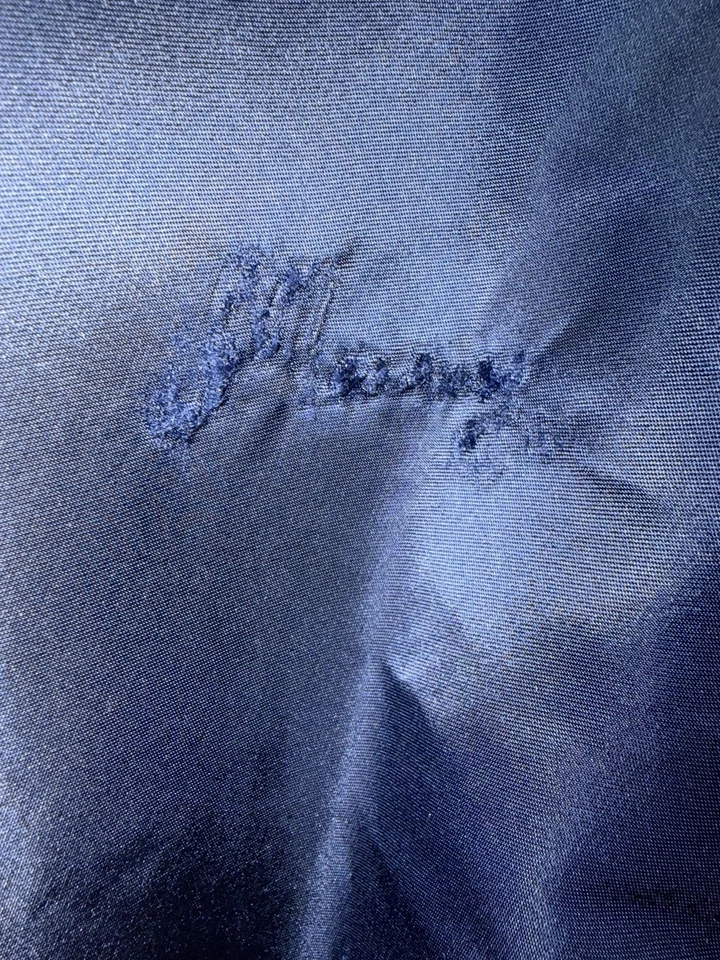 Vintage Starter Pro Line Chicago Bears Satin Jacket XL Navy – Flaws Read - Image 4 of 4