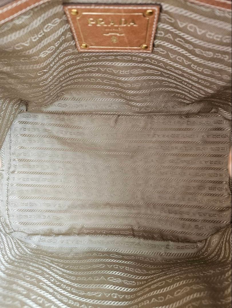 Condition PRADA Logo Jacquard 2way Tote Bag Shoulder Bag thumbnail 11