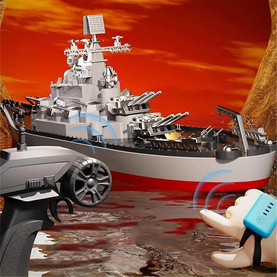 RC Schlachtschiff LHD-881 Ferngesteuertes Boot  1:390 Akku Alarm 2,4 Ghz Remote  - Bild 3 von 4