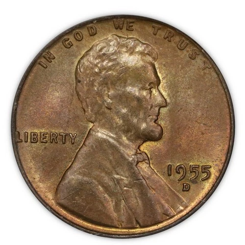 1955 D Lincoln Cent- Doubled Die Obverse FS-101, DDO-001 ANACS MS 63 RB