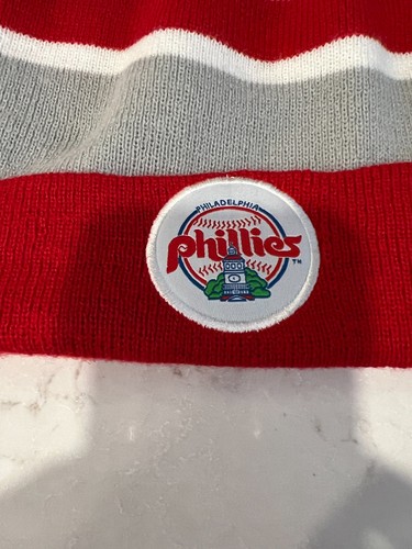 NWT MLB New Winter Knit Beanie Hat Pom Baseball Philadelphia Phillies Youth - Picture 2 of 5