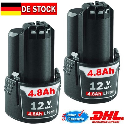 2x 4800mAh für 10.8V/12V Li-ion Akku GSR GOP GOS GDR GWI GSA GMF BAT411 DE