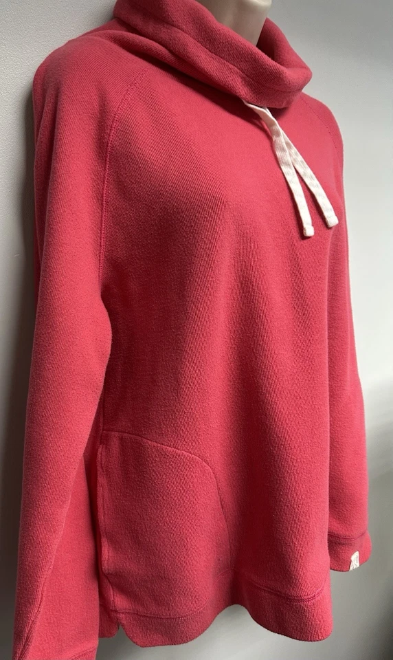 Joules женщин размер 14 ярко розовый капот шеи пуловер свитер с передними карманами - Изображение 3 из 4