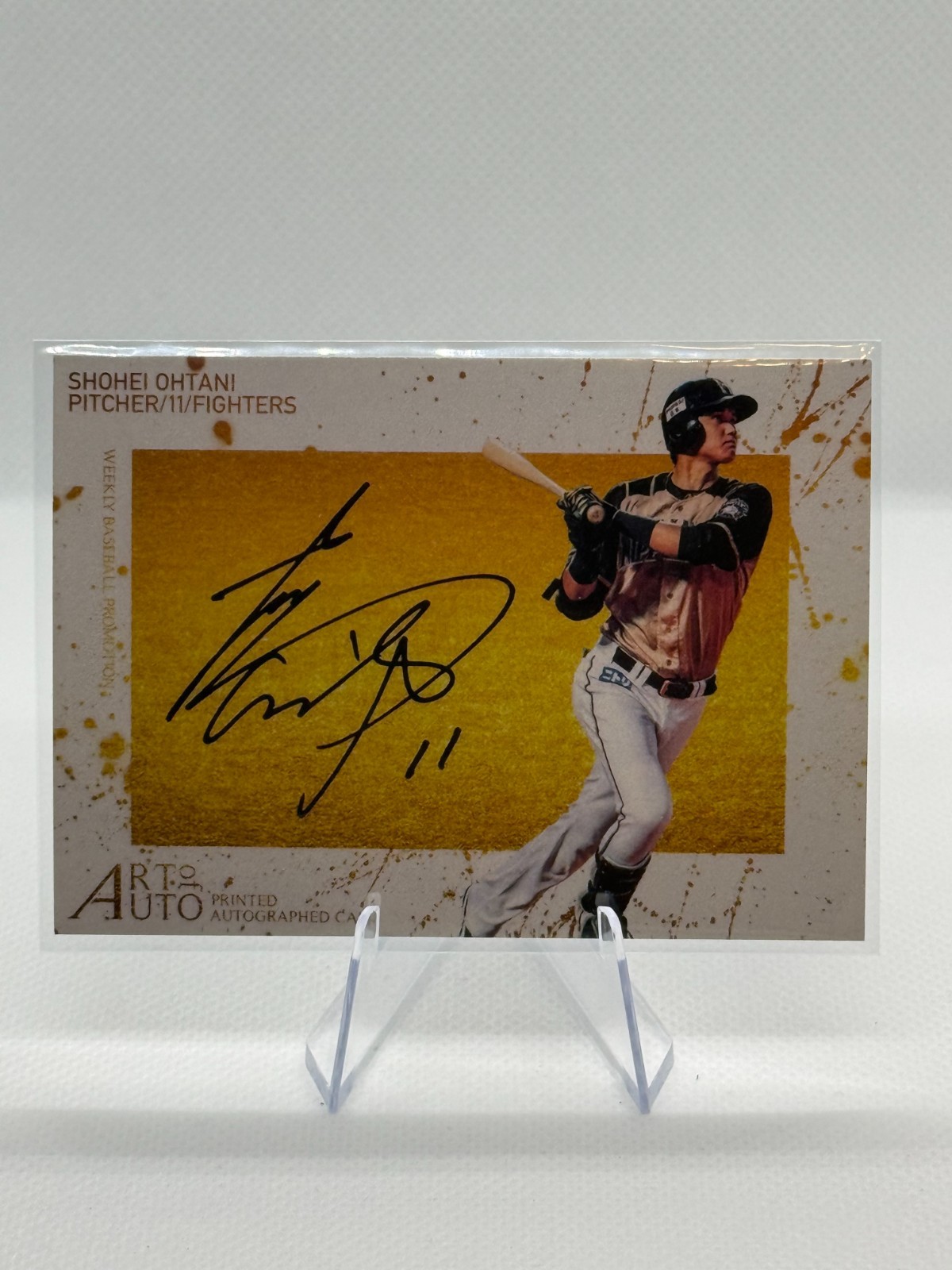 2014 BBM Art of Auto Printed Autograph Shohei Ohtani Novelty #WB1 Weekly