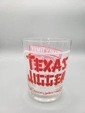 EARLY TIMES Glass TEXAS JIGGER Vintage Jumbo Shot Glass Louisville Kentucky