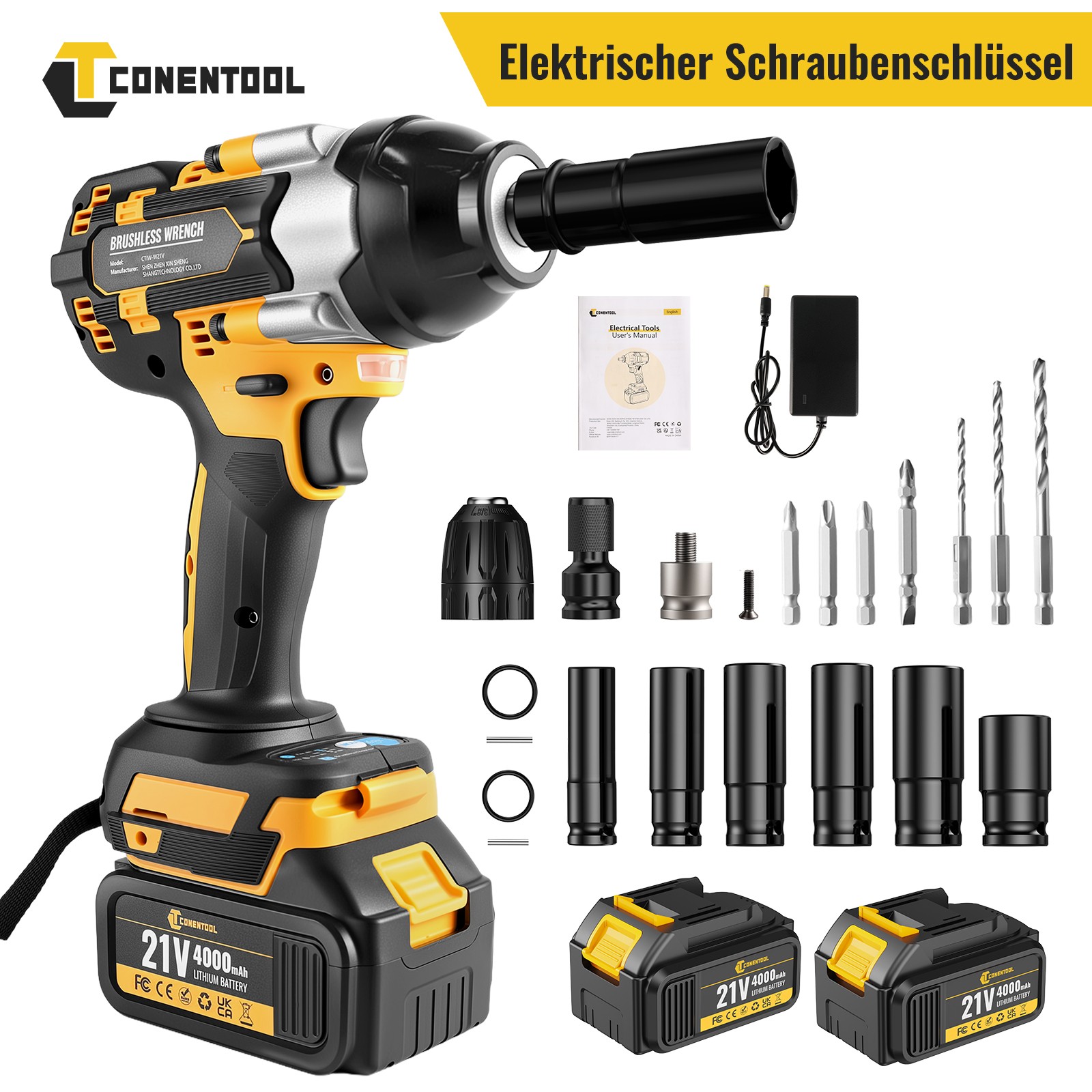 Avvitatore a percussione CONENTOOL 21V 1200NM
