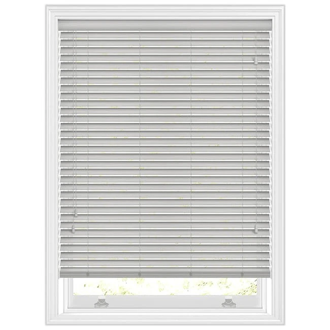 MADE TO MEASURE FAUX WOOD VENETIAN WOODEN BLIND STRING  GREY - 5 YEAR GUARANTEE - Image 4 of 4