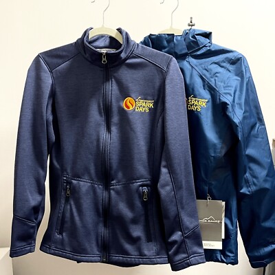 EDDIE BAUER Rain Jacket + PORT AUTHORITY Fleece Winter Bundle | Women's Medium