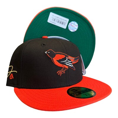 New Era Baltimore Orioles 59FIFTY Fitted Hat Cap Cal Ripken Patch Size 7 3/8