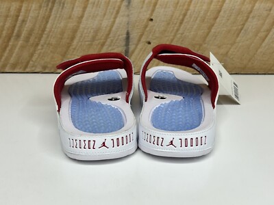 Jordan Hydro XI Retro Slides Size-8 White Red Black Blue AA1336