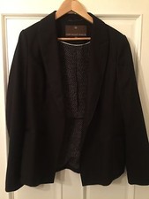 Fenn Wright Manson Black Wool Jacket Size 16 New