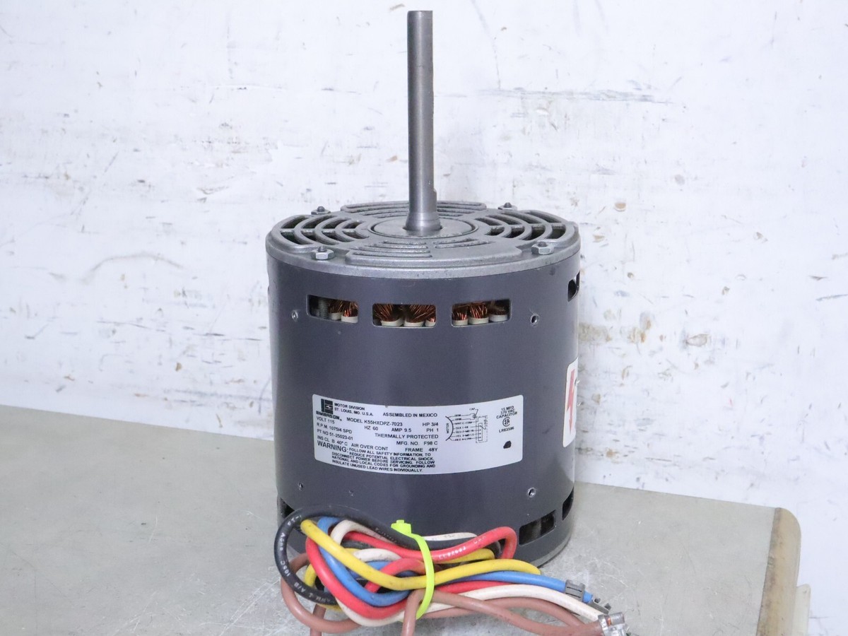 EMERSON K55HXDPZ-7023 Furnace Blower Motor 3/4HP 115V 1075RPM 4SPD