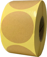 500 StüCk - 50Mm Kraftpapier Aufkleber Rund, Etiketten Selbstklebend Zum Beschri