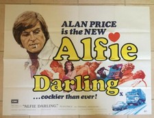 JOAN COLLINS - ALAN PRICE - Original Vintage UK Quad Poster ALFIE DARLING 1975