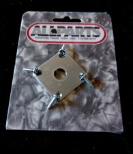 Allparts AP-0633-010 Chrome Finish Metal Square Jack Plate for Gibson Les Paul