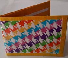 Rainbow Houndstooth Bi-Fold Duct Tape Wallet Duck