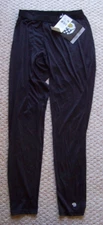 Mountain Hardwear Women's Black Base Layer Tights Hyperdry Size L USA Made New