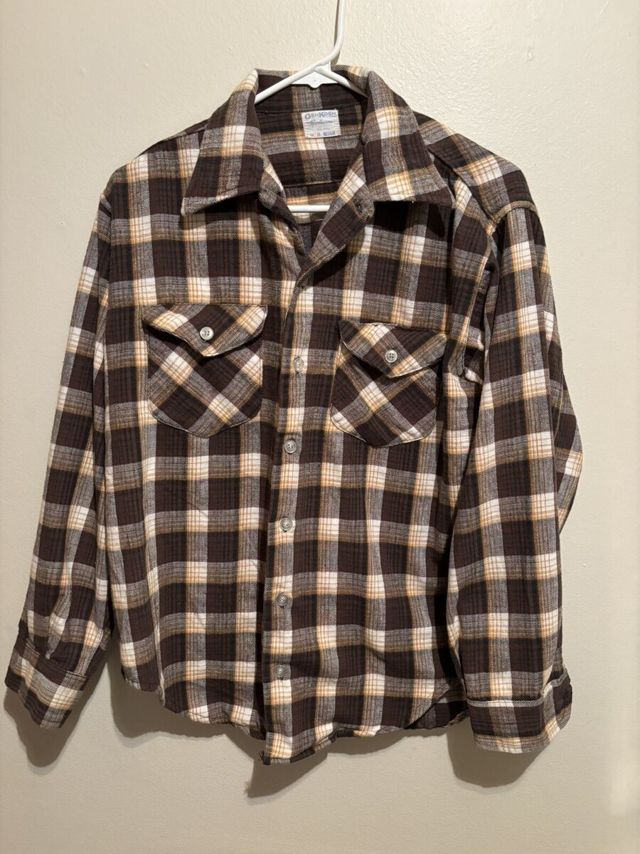VINTAGE 60’s OshKosh Sportswear Flannel Shirt Size Men’s Medium Thick Heavy VINTAGE 60’s OshKosh Sportswear Flannel Shirt Size Men’s Medium Thick Heavy