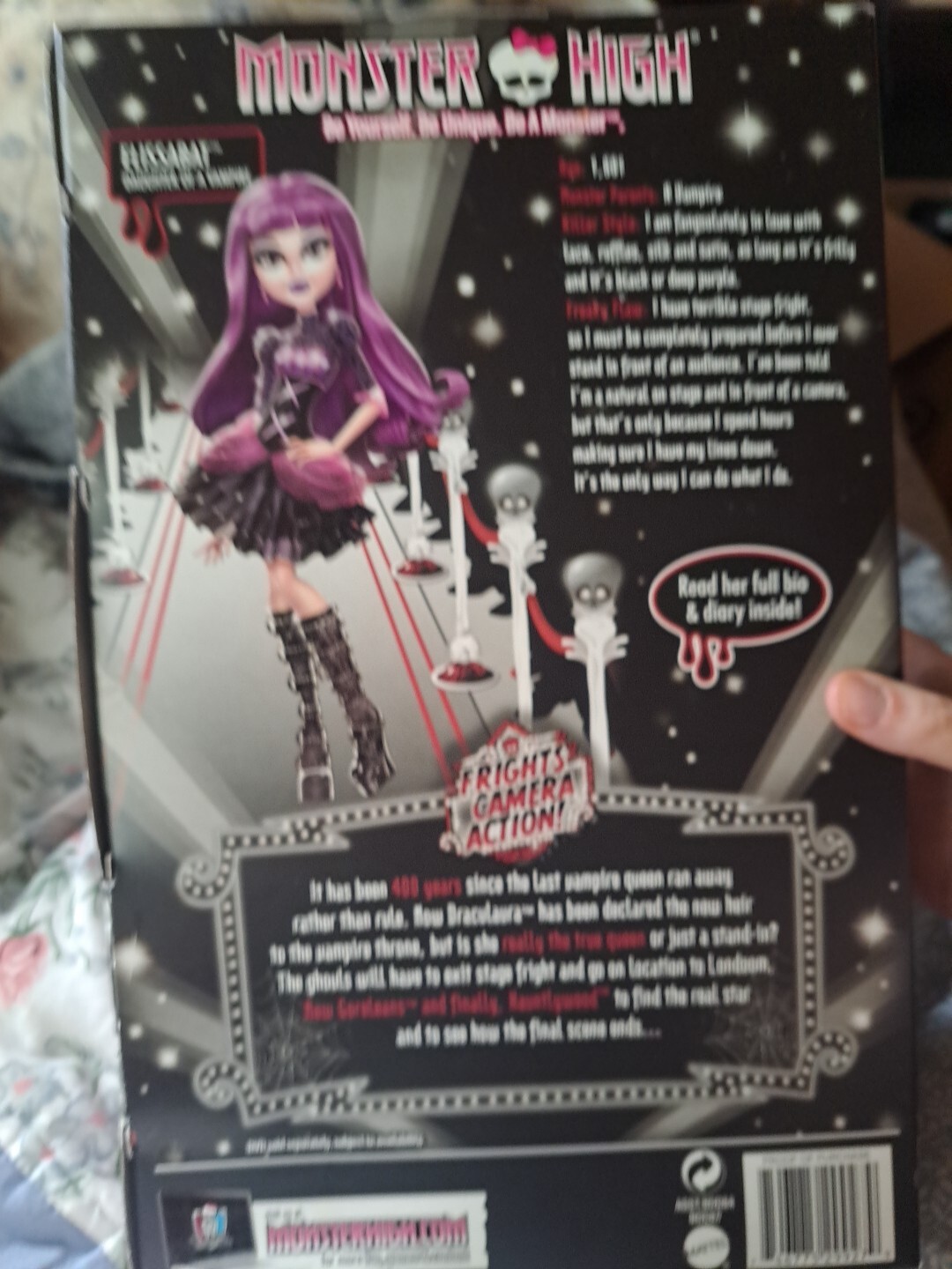 Monster High Doll Elissabat Frights Camera Action 