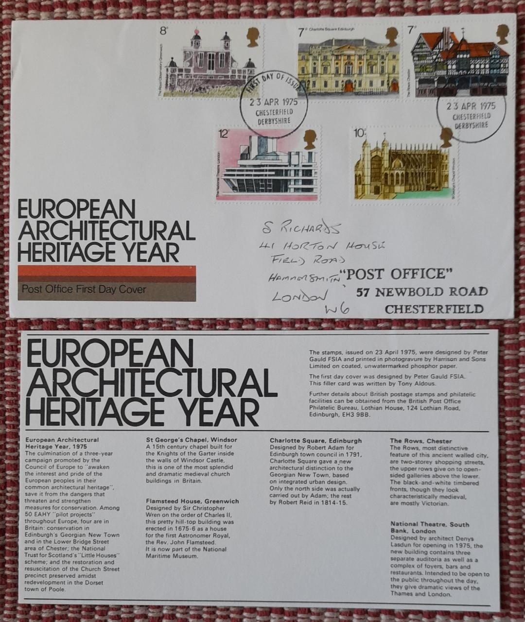 Post Office European Architectural Heritage Year 1975 First Day Cover