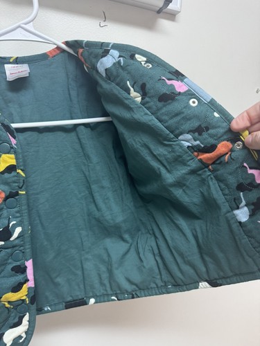 hanna andersson Toddler Size US 5 Girls Quilted Button Up Shacket UNICORN 🦄 - Picture 7 of 11