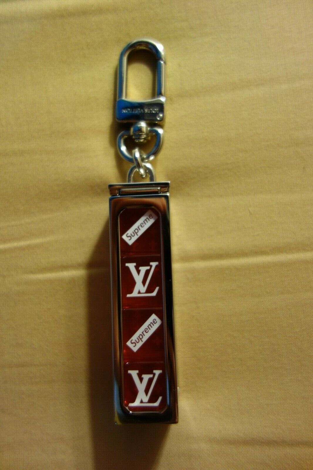 Louis Vuitton x Supreme Epi Keychain Red