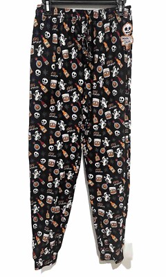 Main & Local Evil Spirits Men's Halloween Lounge Pants Black/Multi Size S - NWT