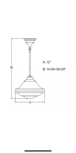 Vaxcel Lighting P0242 Huntley 1 Light 12"W Pendant - Bronze - Picture 5 of 13