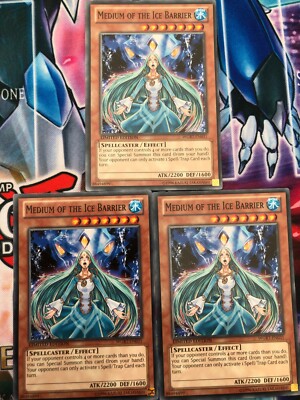 Yugioh Medium Of The Ice Barrier WGRT-EN031 Common NM x3 Play Set