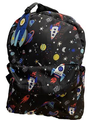 Space Rocket Kids Backpack School bag Multi Pockets Adjustable