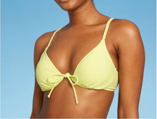 Women's Tie Detail Underwire Bikini Top - Wild Fable Yellow S