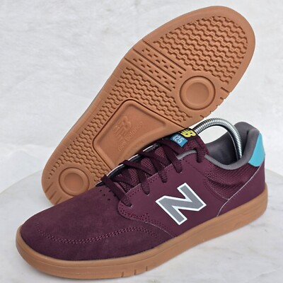 New Balance Numeric 425 Mens Sz 9.5 Suede Red Maroon Teal Sneakers Lace Up NEW
