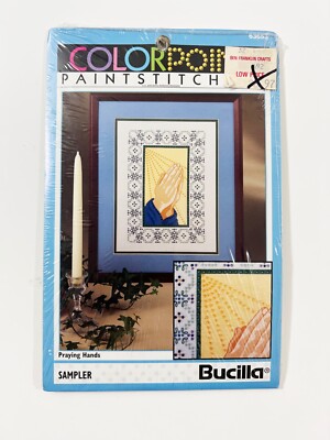 Bucilla Colorpoint Paint Stitching Kit Praying Hands 63653 New 1992 ...