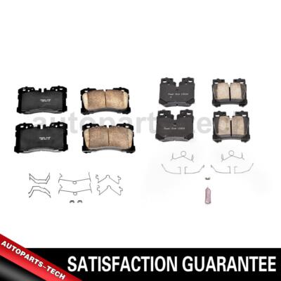 2x Power Stop Front Rear Disc Brake Pad and Hardware Kit For Lexus 2007~2017