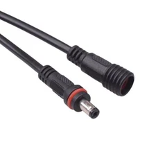 Pair Male + Female 2.1mm Waterproof Locking DC Lighting Connectors IP67
