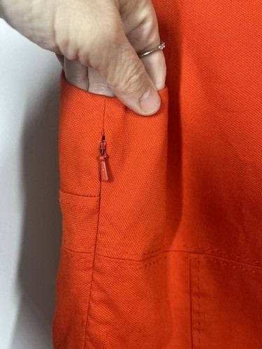 Tory Burch Leena Sleeveless Orange Lined Sheath Dress Side Zip Pockets Size 4 - Picture 7 of 14