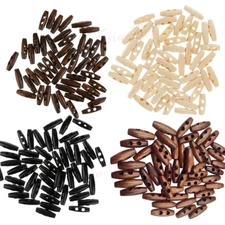 4pcs / 20pcs Wood Sewing Horn Toggle Buttons Hat String Cord Pull Cloth Accessor