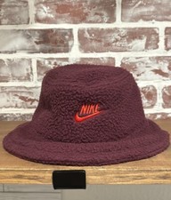 Nike Apex Futura Bucket Hat Youth Unisex Fleece One Size Burgandy Cap NWT
