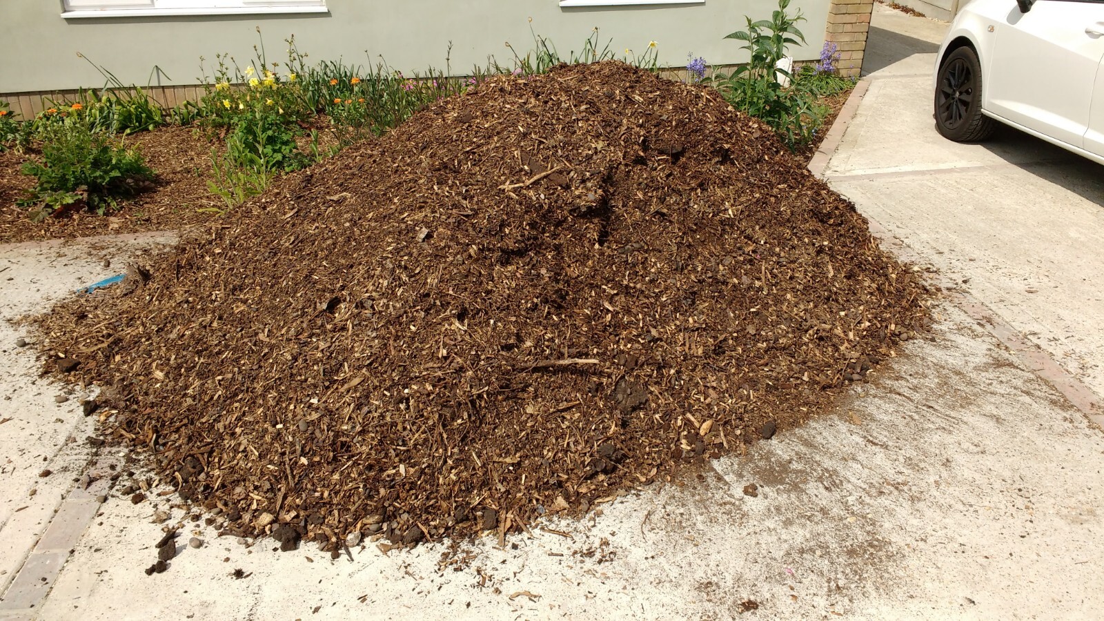 Wood chippings / Woodchip / mulch / bark / garden / chickens / coop
