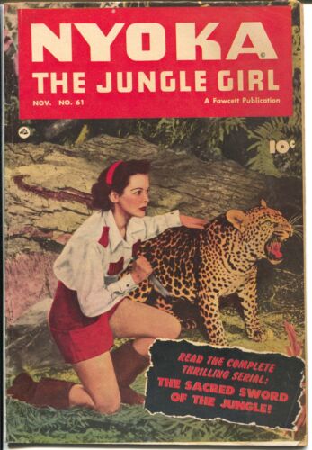 Nyoka The Jungle Girl #61 1951-Fawcett-photo cover-jungle stories-VG- - 第 1/2 張圖片