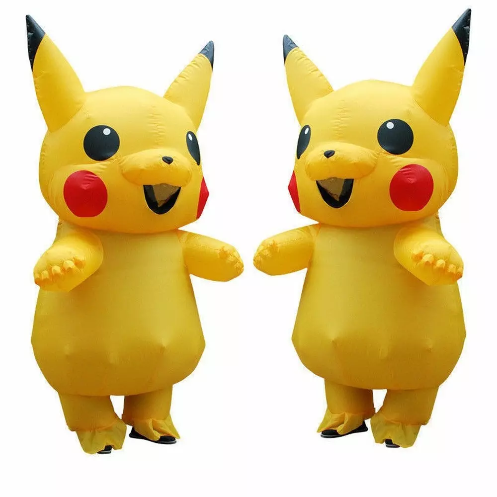 Unisex Mascot Pikachu Inflatable Costume Cosplay Halloween