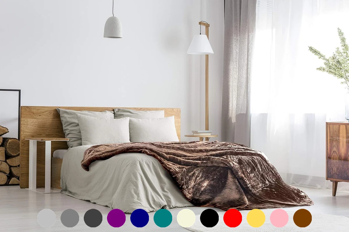 Coperta Effetto Pelliccia In Finto Visone – Morbida E Lussuosa, 100% Poliestere, Taglia Small 127x152 Cm