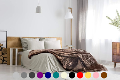 GROßE superweiche Kunstfell Fleece Nerz Decke, Sofaüberwurf, Bettüberwurf, in 2 Größen